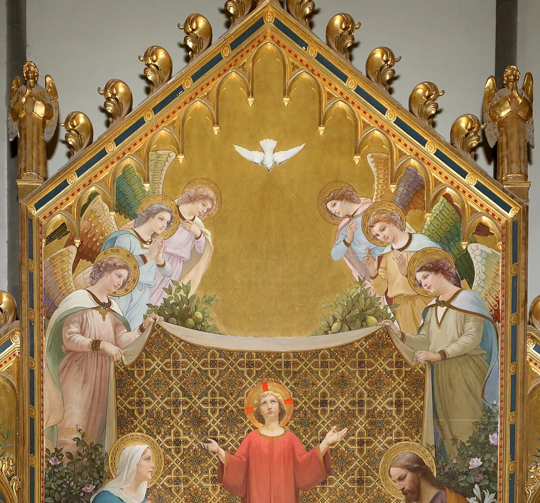 Trittico della Sacra Famiglia - chiesa della Sacra Famiglia, Firenze, dettaglio 1